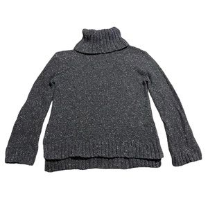 Madewell Women’s Flecked Turtleneck Sweater Marled Blue Cotton Acrylic Wool XXS
